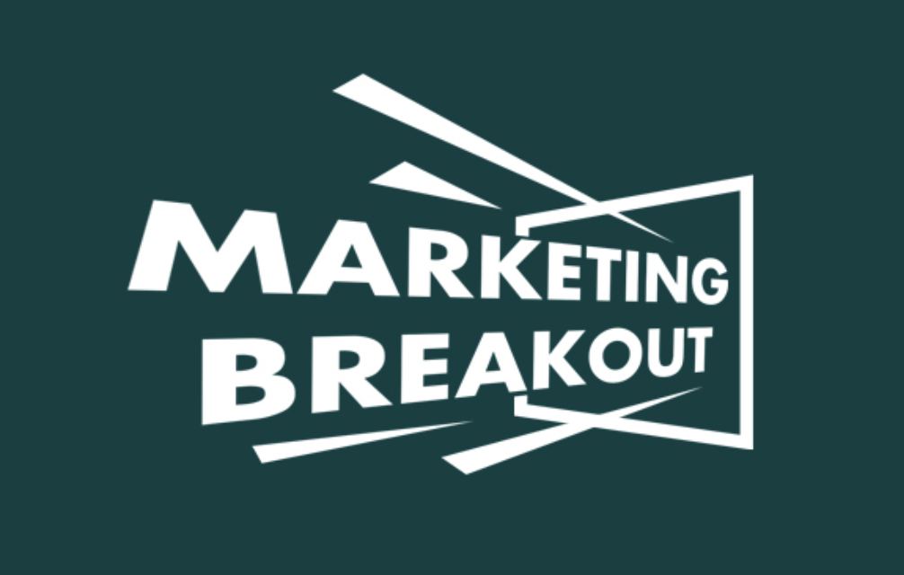 The logo for the marketing breakout podcast