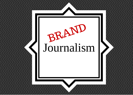 graphical image showing brand journalism is different than traditional journalism